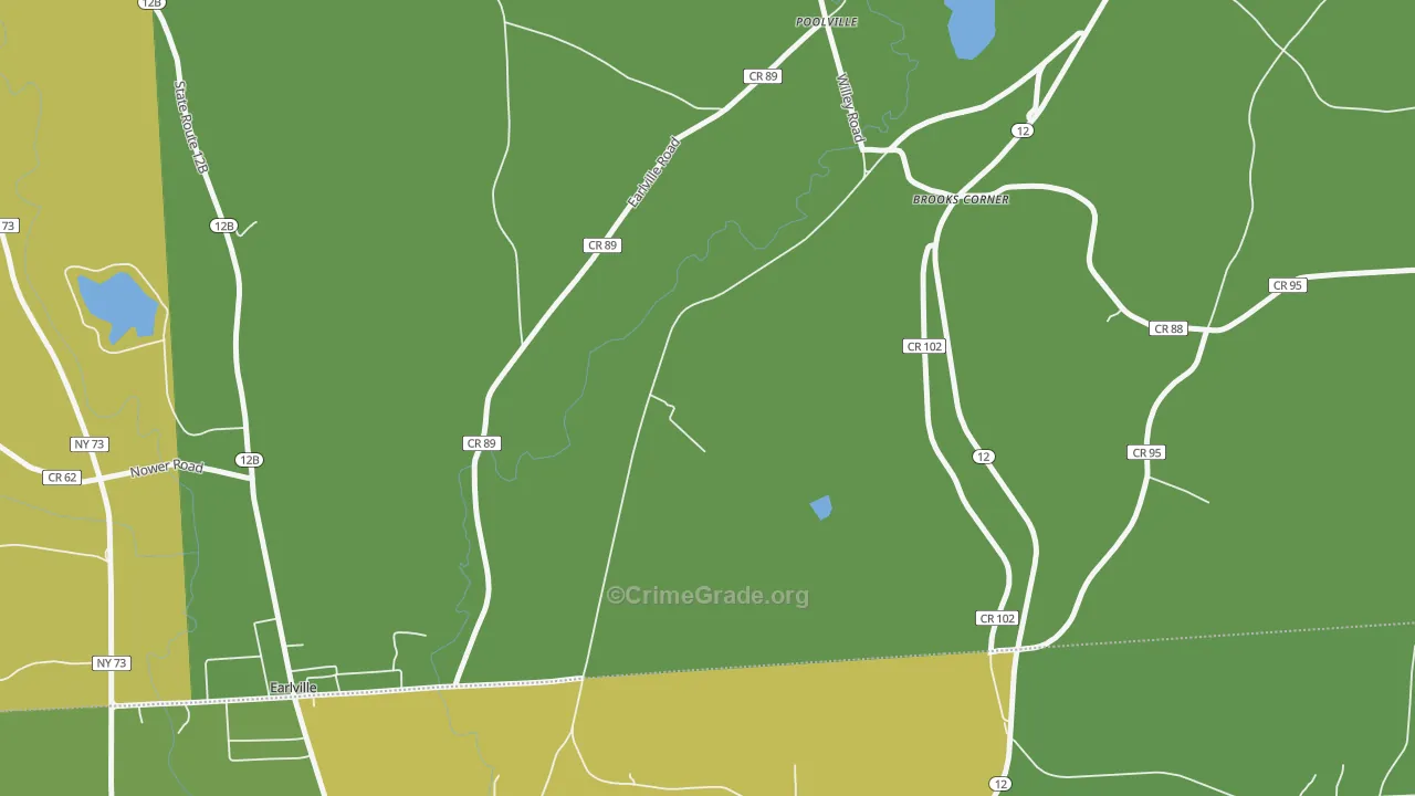 Poolville, NY Map of Vandalism Rates
