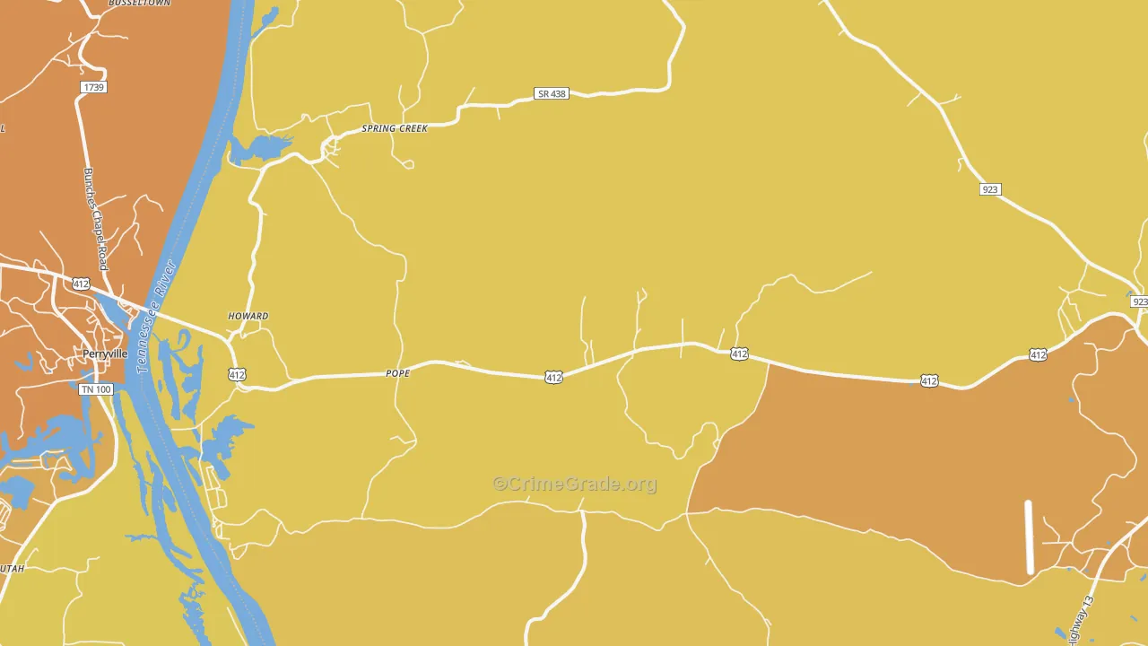Pope, TN Map of Vandalism Rates