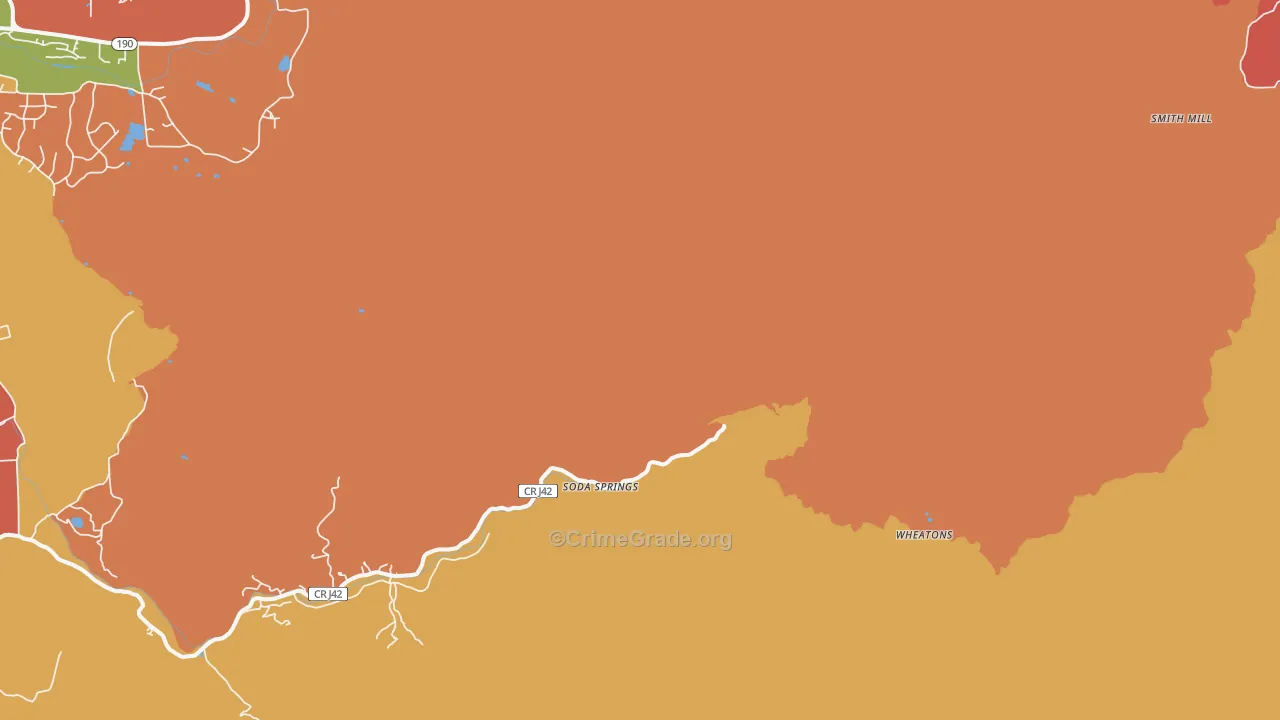 Poplar, CA Map of Vandalism Rates