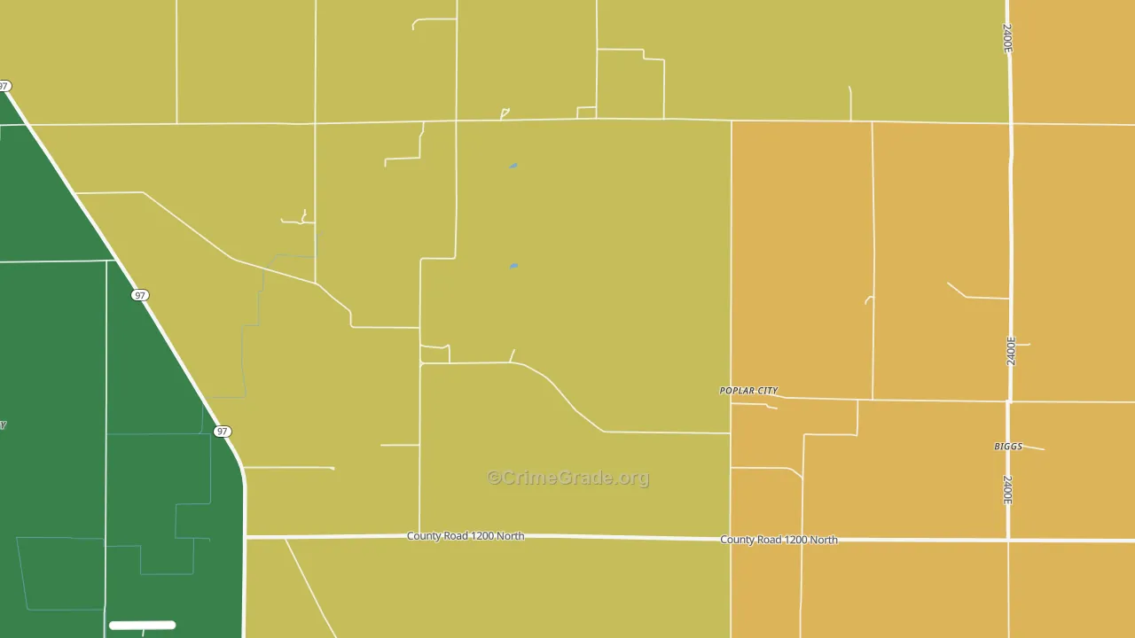 Poplar City, IL Map of Vandalism Rates