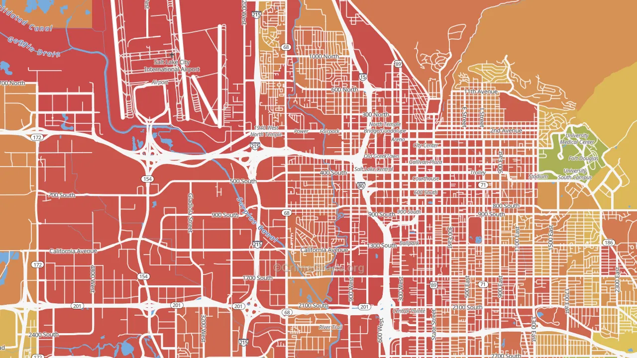 Poplar Grove, Salt Lake City, UT Map of Vandalism Rates
