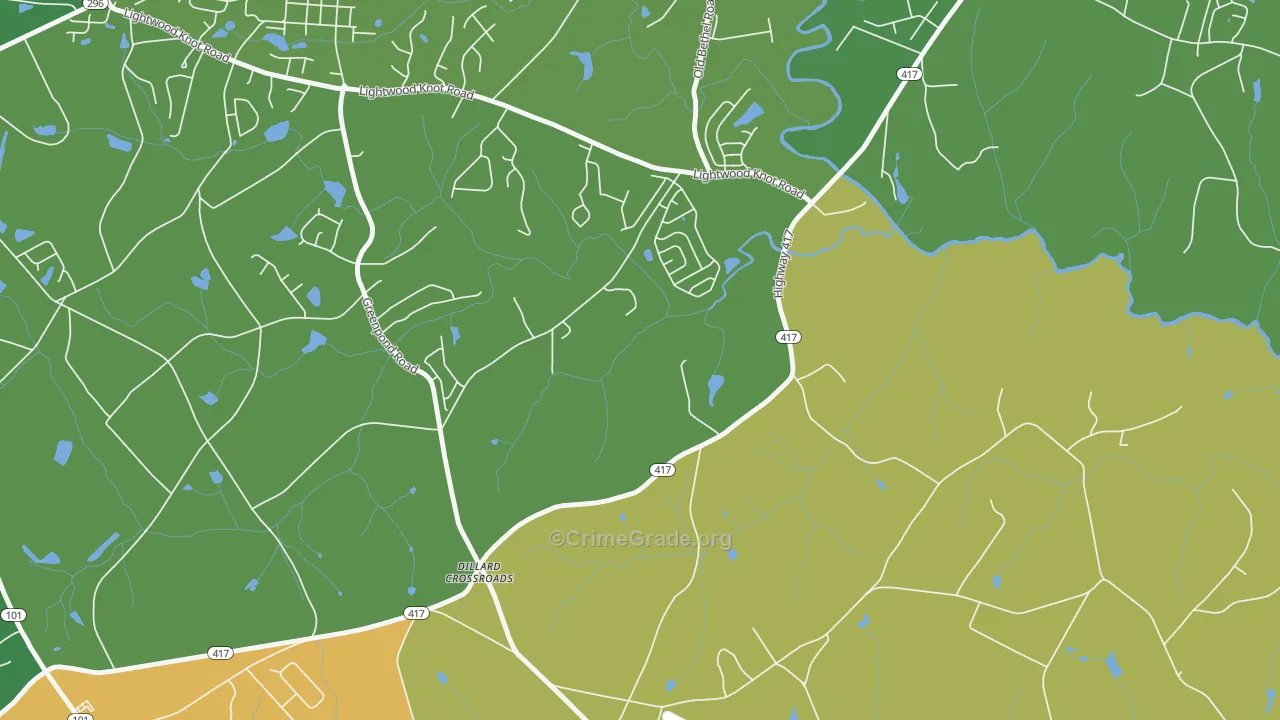 Poplar Springs, SC Map of Vandalism Rates
