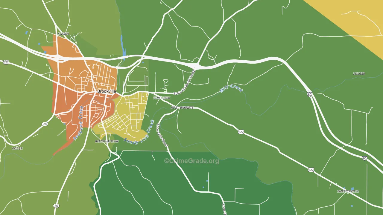 Port Barnett, PA Map of Vandalism Rates