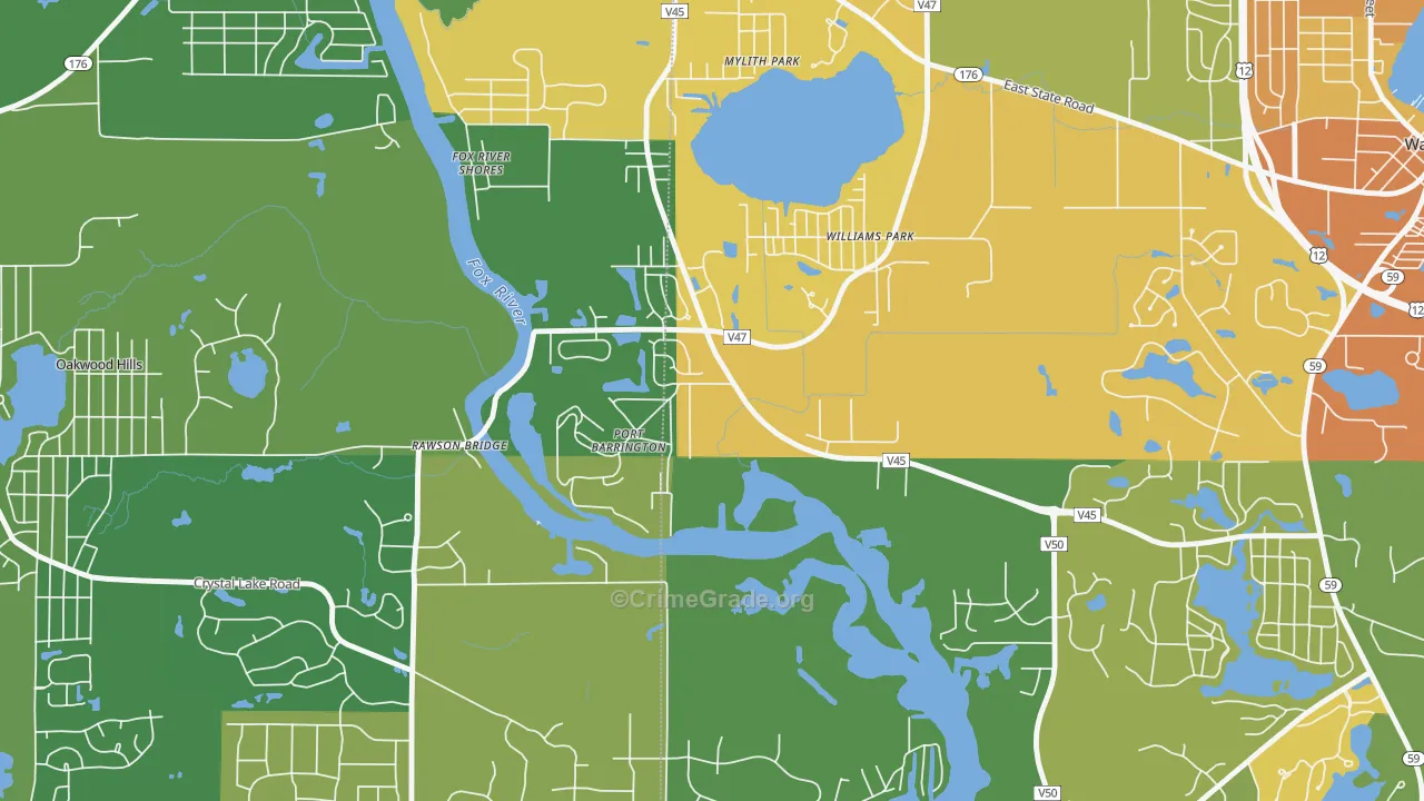 Port Barrington, IL Map of Vandalism Rates