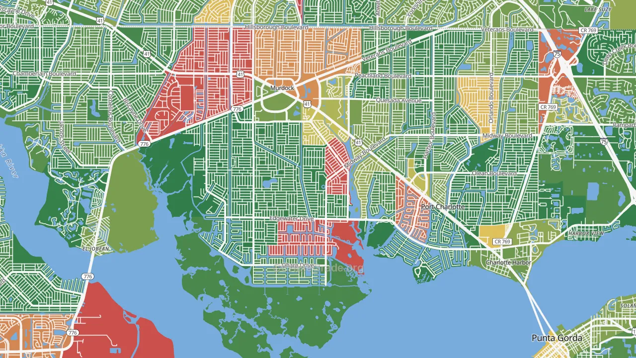 Port Charlotte, FL Map of Vandalism Rates