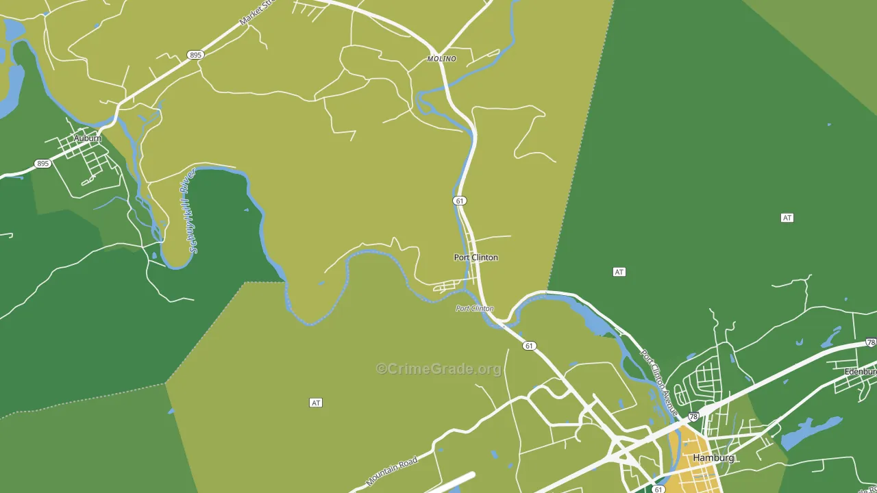 Port Clinton, PA Map of Vandalism Rates