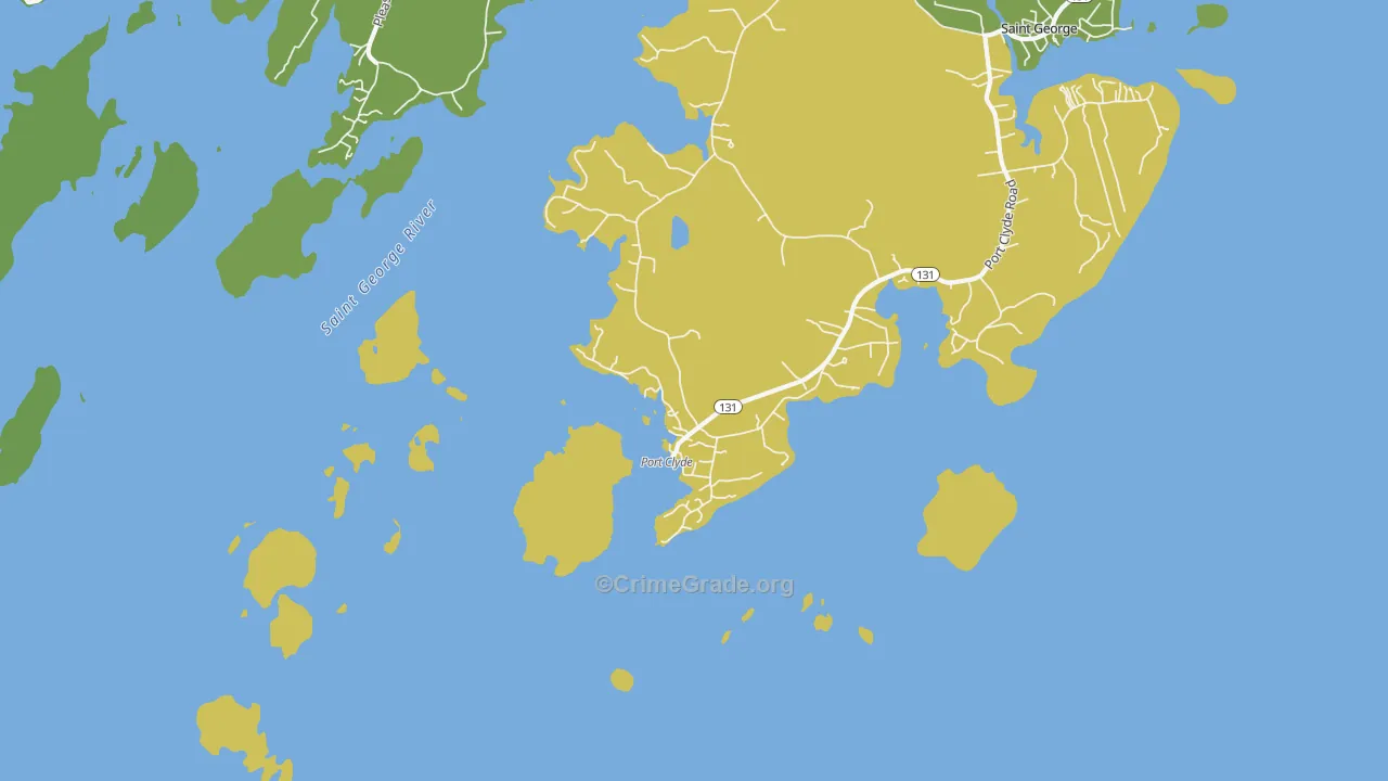 Port Clyde, ME Map of Vandalism Rates