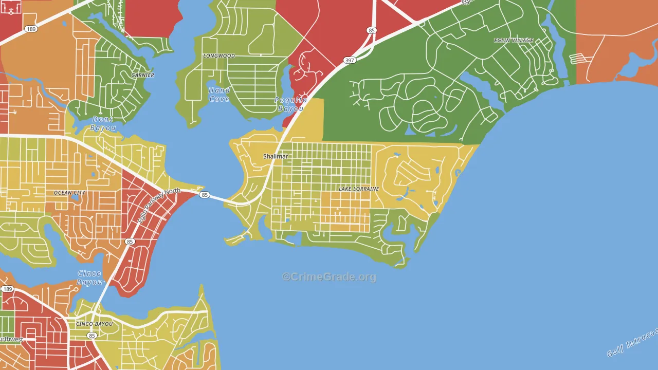 Port Dixie, Lake Lorraine, FL Map of Vandalism Rates