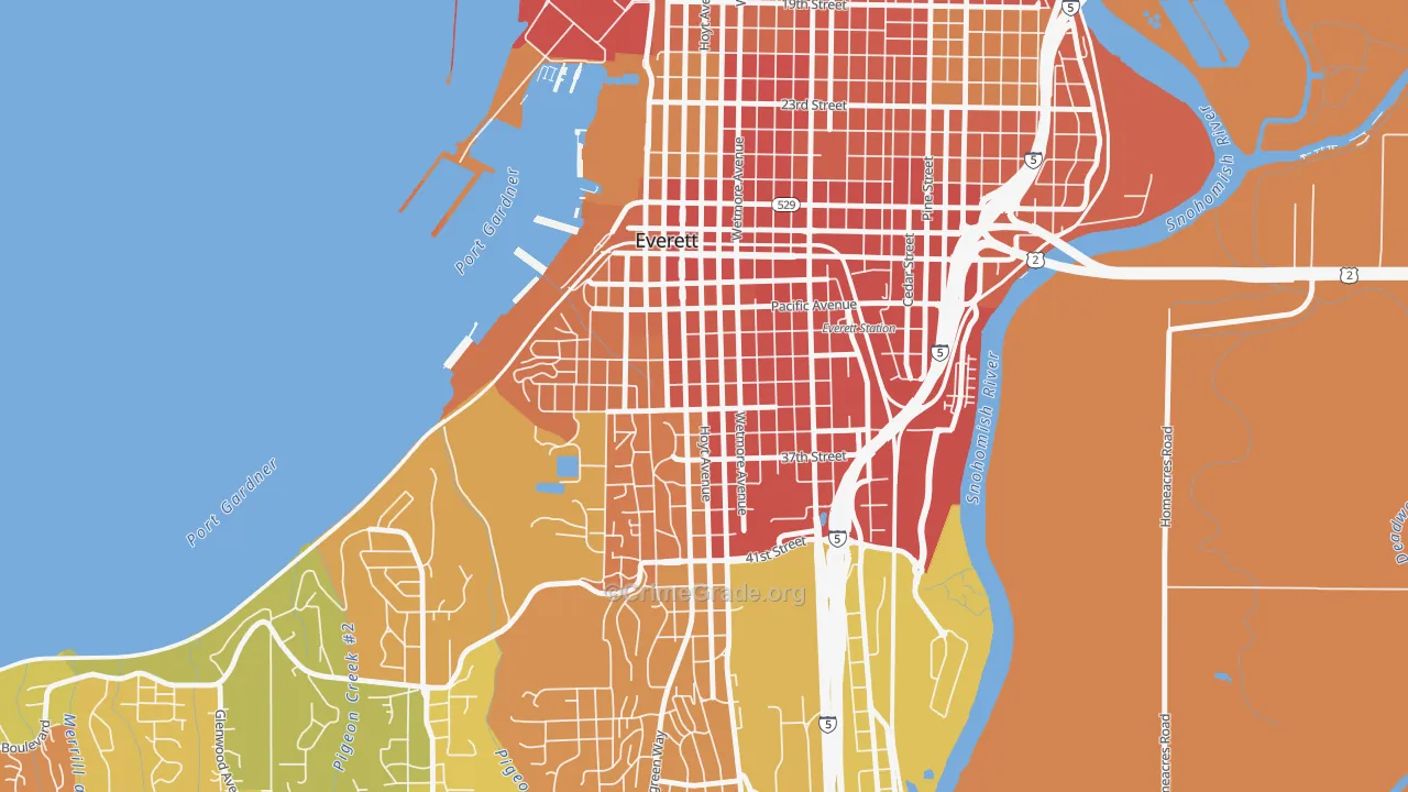 Port Gardner, Everett, WA Map of Vandalism Rates