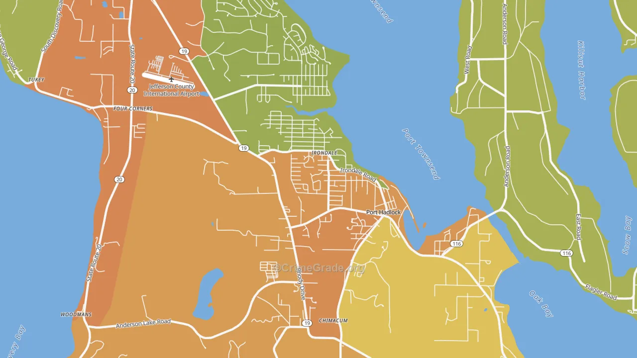Port Hadlock-Irondale, WA Map of Vandalism Rates