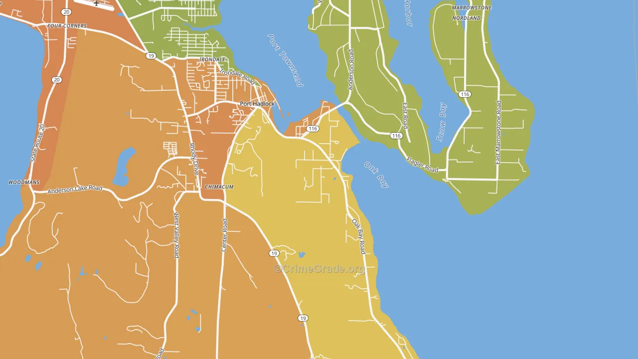 Port Hadlock, WA Map of Vandalism Rates