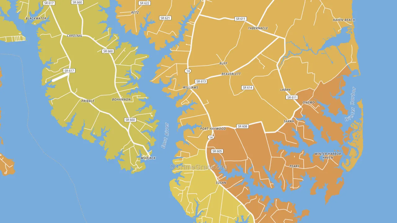 Port Haywood, VA Map of Vandalism Rates