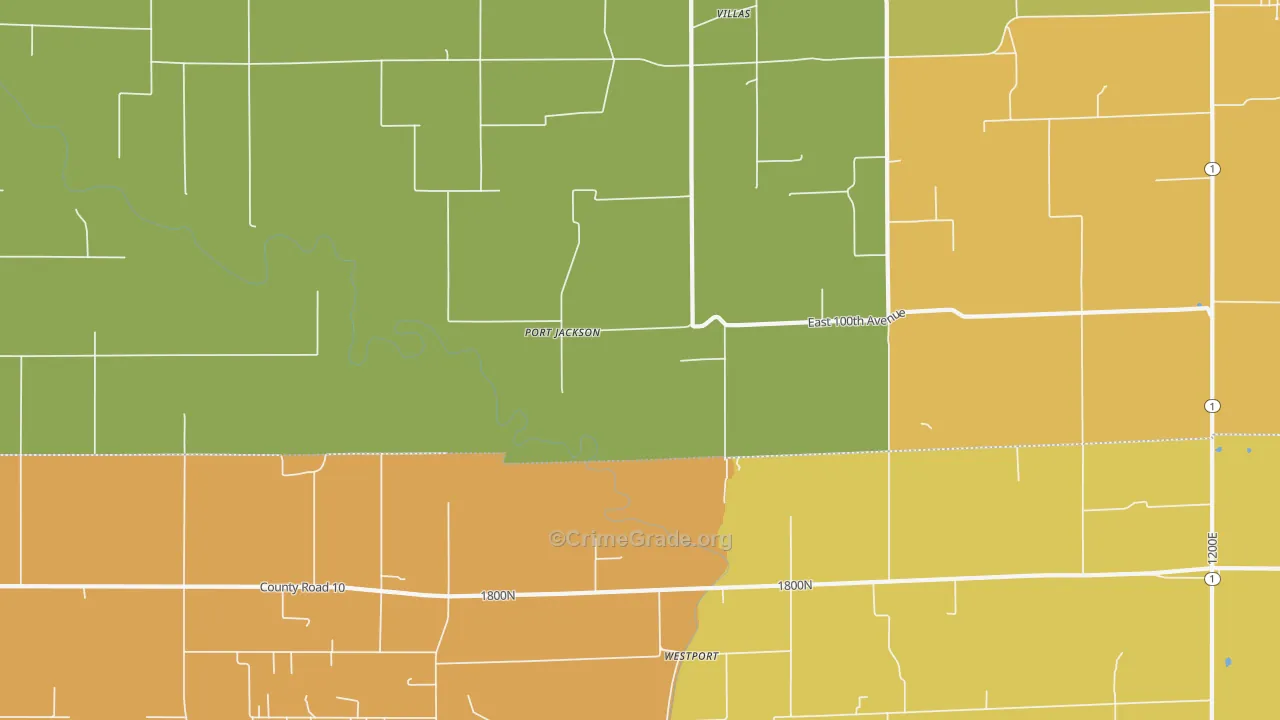 Port Jackson, IL Map of Vandalism Rates