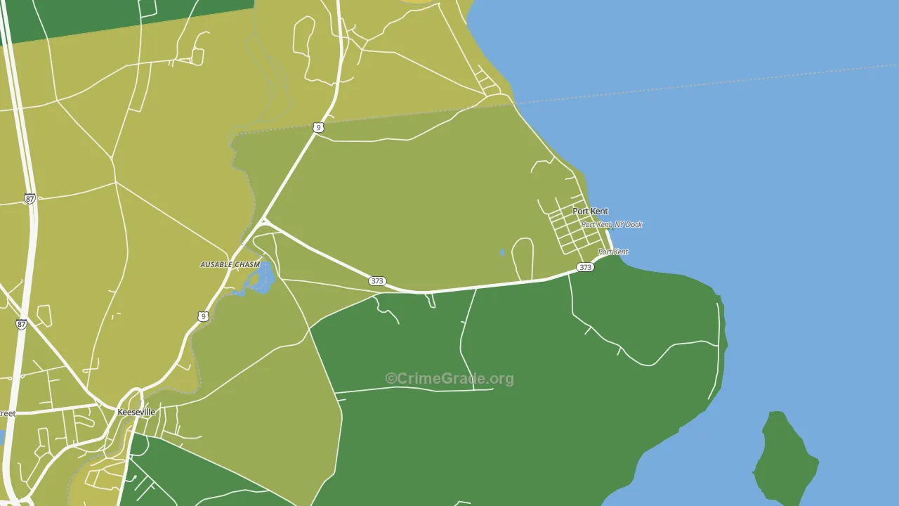 Port Kent, NY Map of Vandalism Rates
