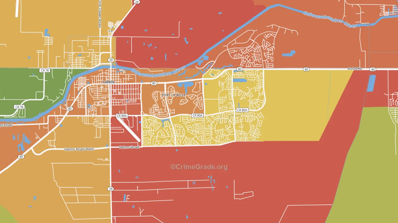 Port Labelle, FL Map of Vandalism Rates