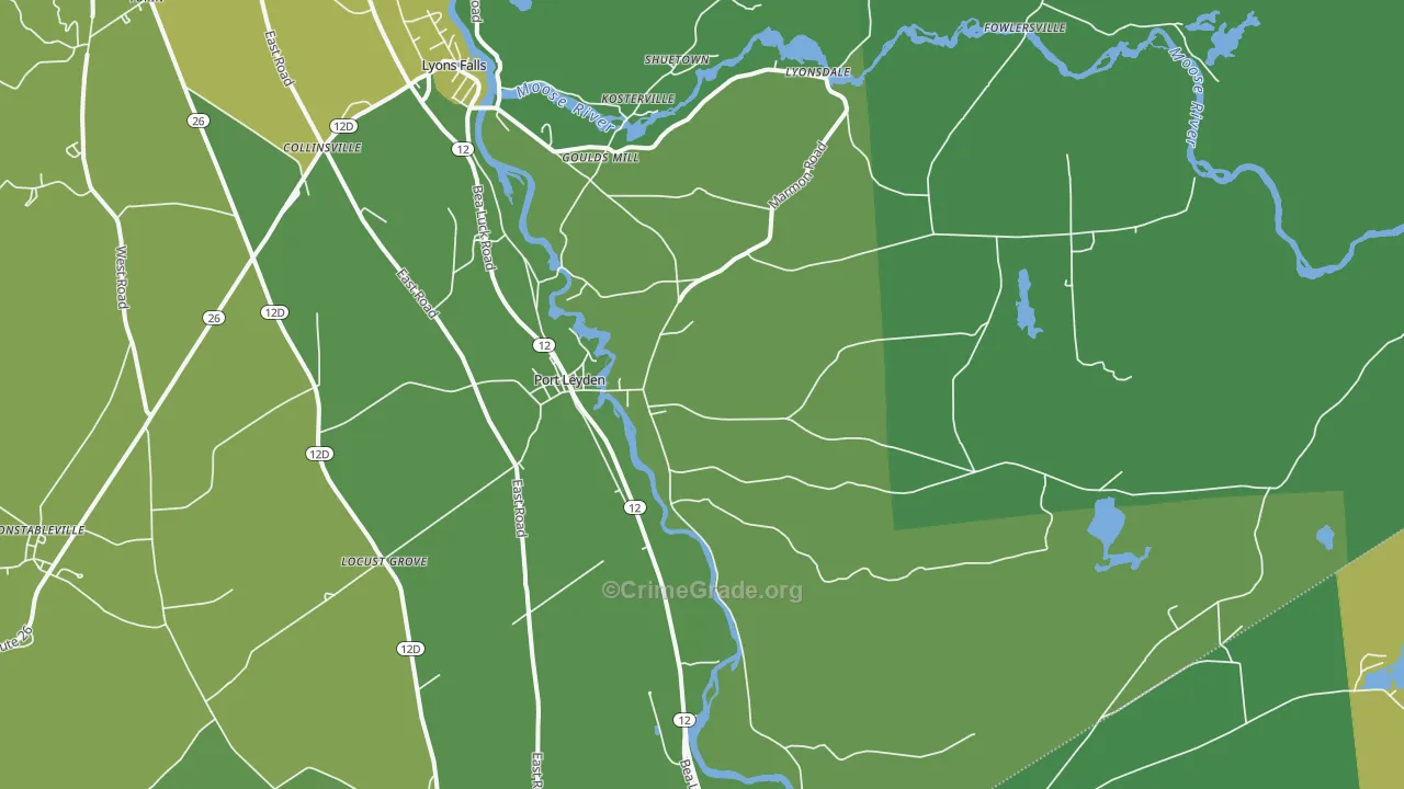 Port Leyden, NY Map of Vandalism Rates