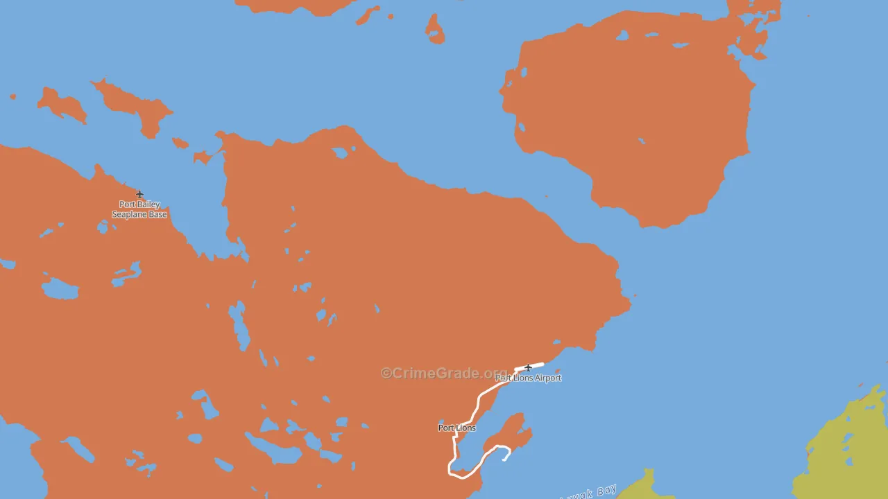 Port Lions, AK Map of Vandalism Rates