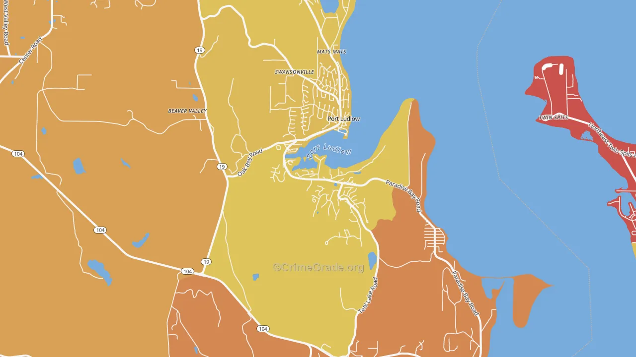 Port Ludlow, WA Map of Vandalism Rates