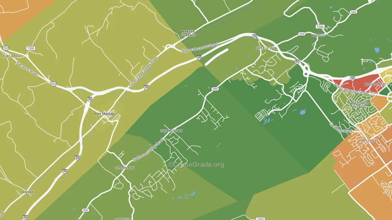 Port Matilda, PA Map of Vandalism Rates