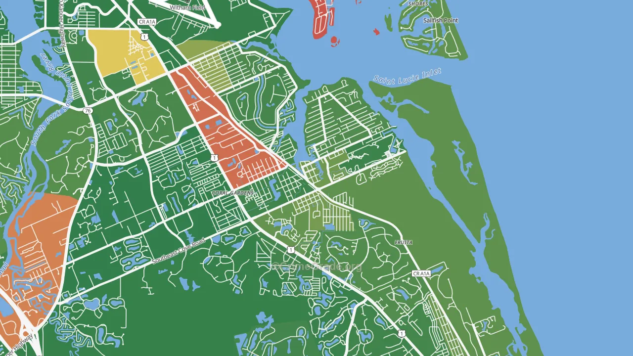 Port Salerno, FL Map of Vandalism Rates