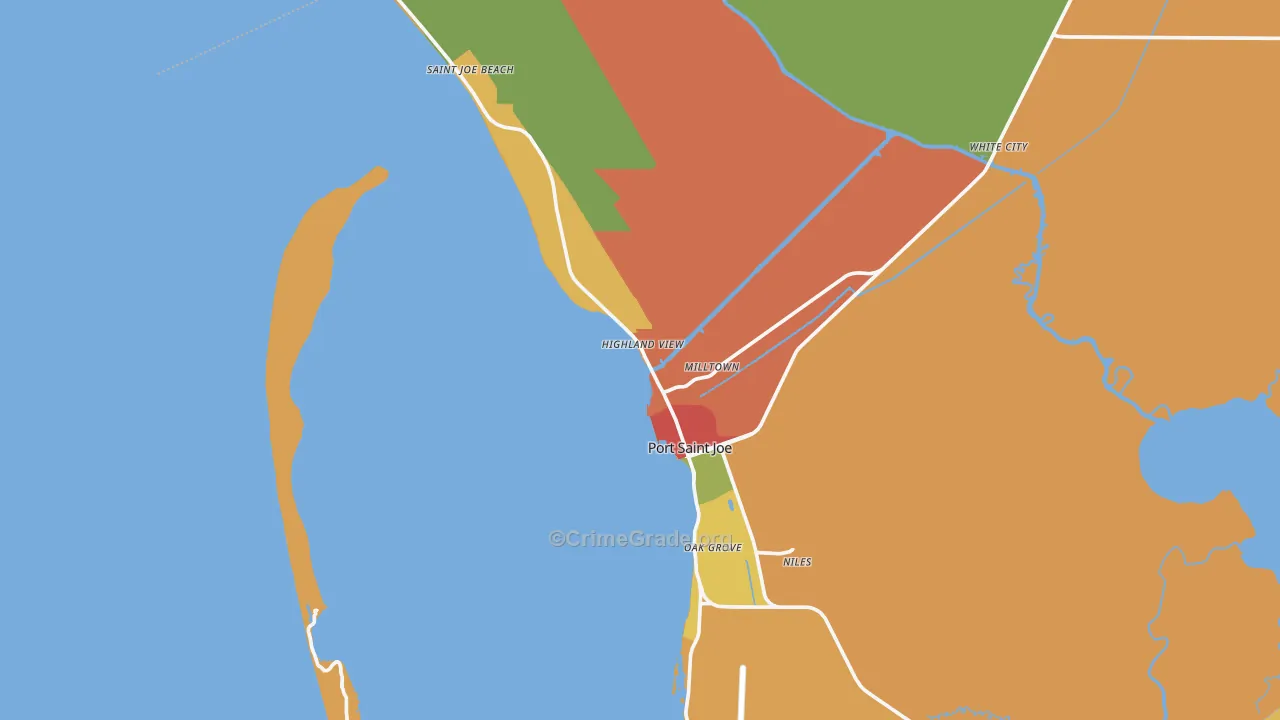 Port St. Joe, FL Map of Vandalism Rates