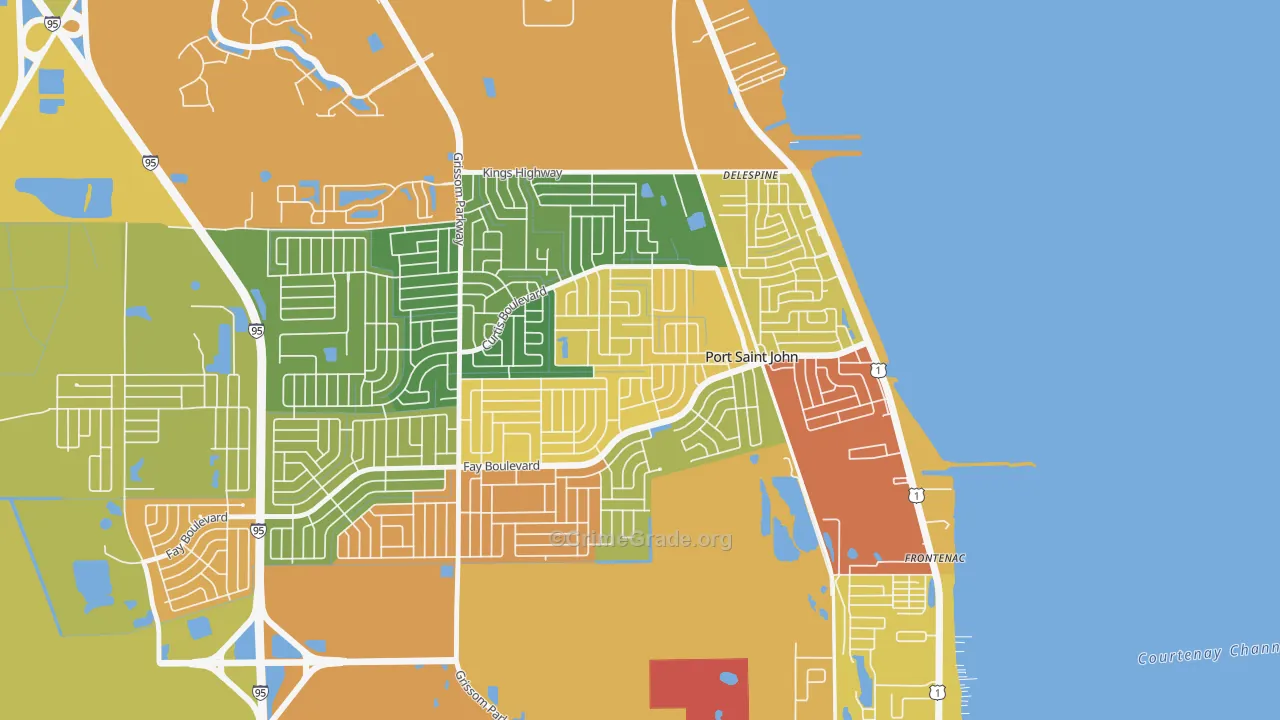 Port St. John, FL Map of Vandalism Rates