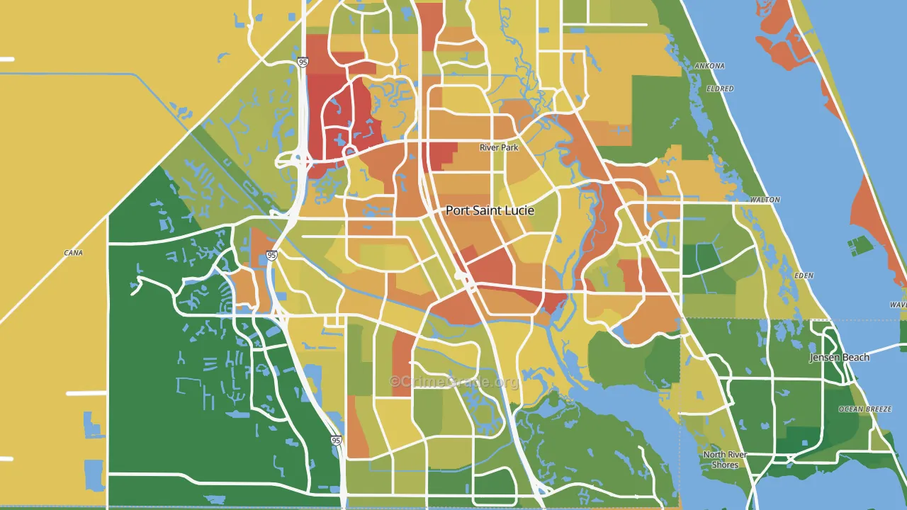 Port St. Lucie, FL Map of Vandalism Rates