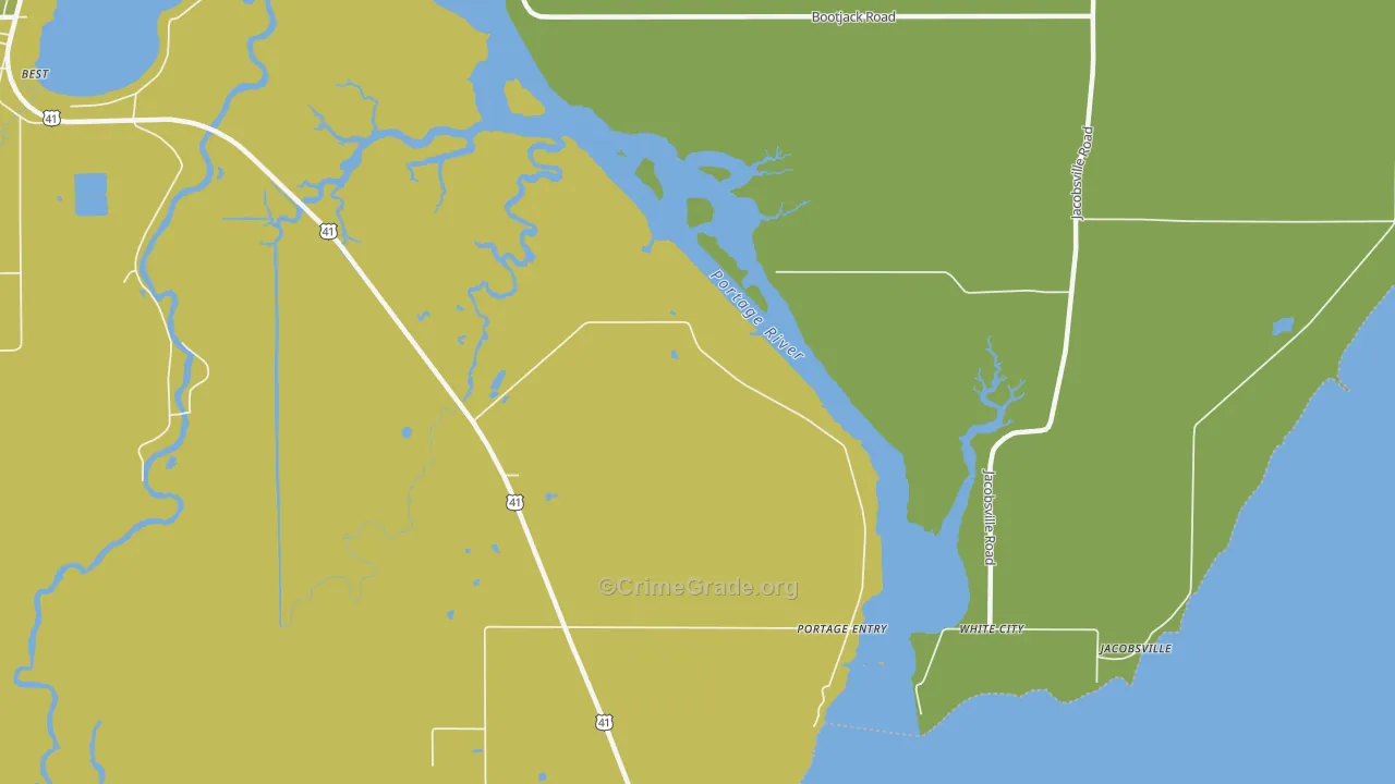 Portage Entry, MI Map of Vandalism Rates