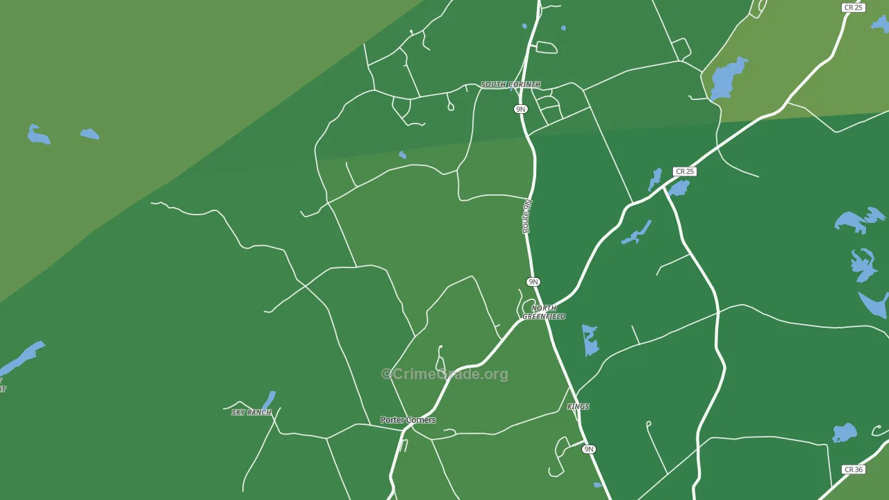 Porter Corners, NY Map of Vandalism Rates