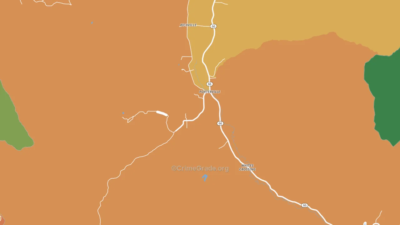 Porterville, UT Map of Vandalism Rates