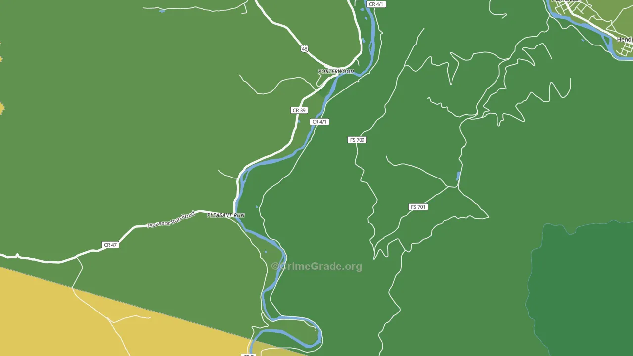 Porterwood, WV Map of Vandalism Rates