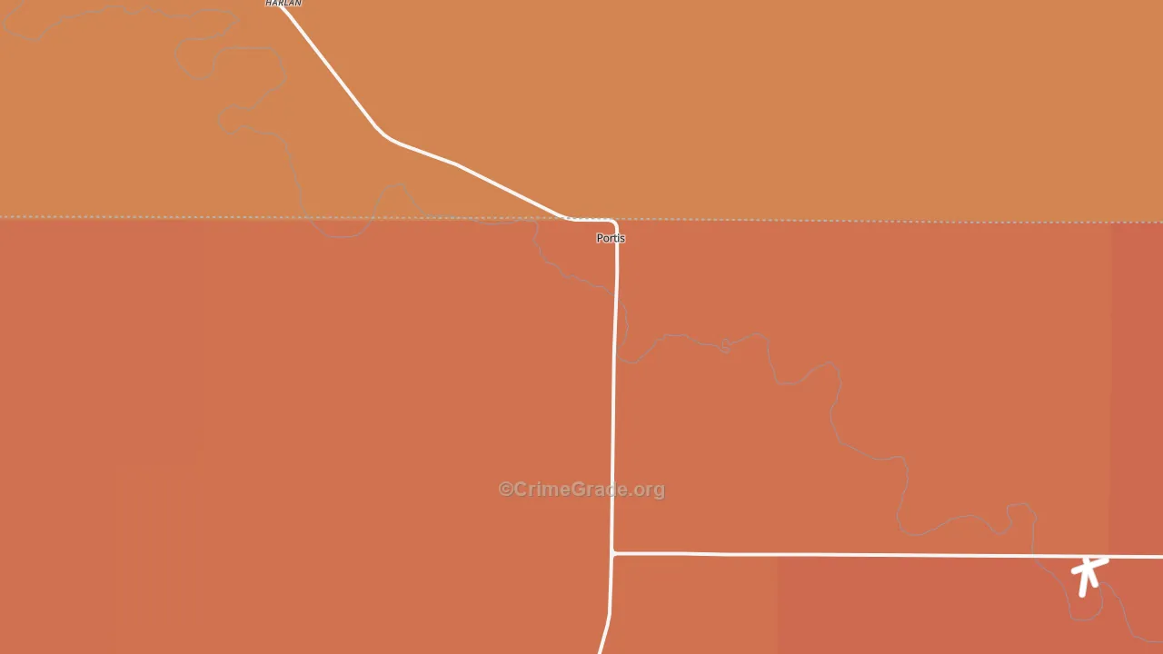 Portis, KS Map of Vandalism Rates