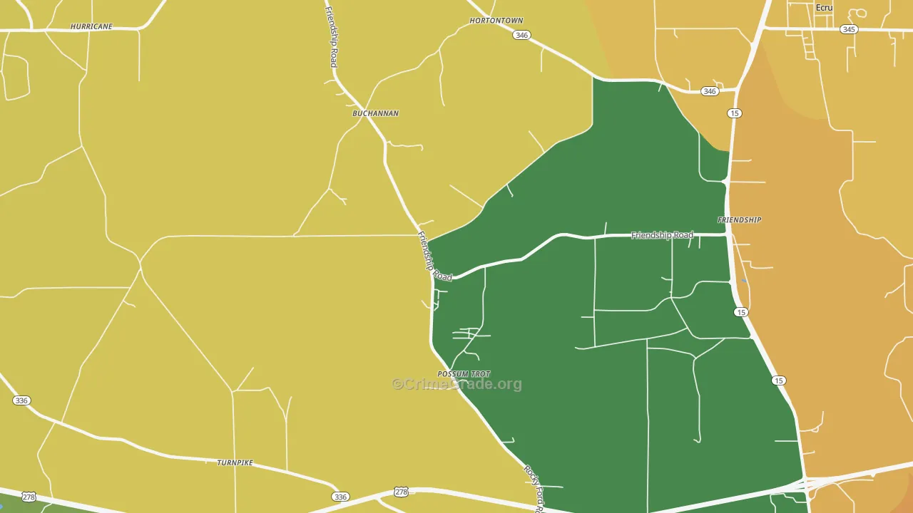 Possum Trot, MS Map of Vandalism Rates