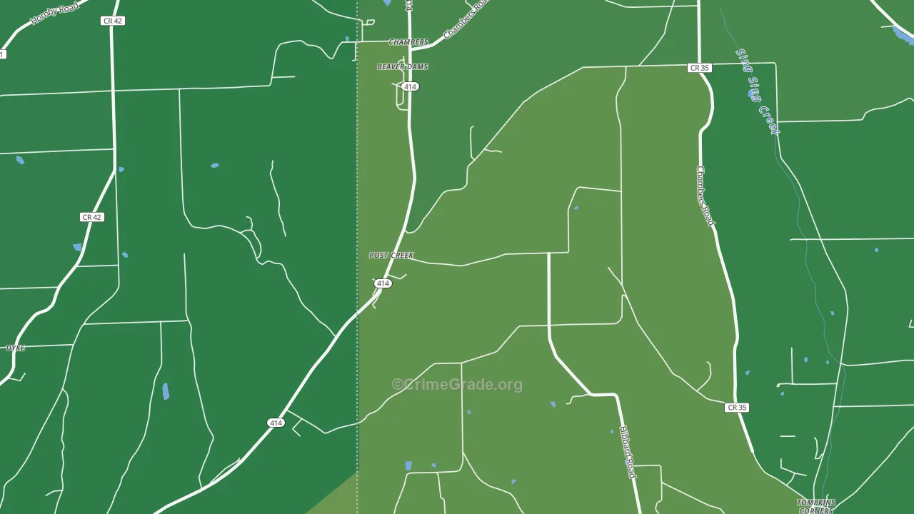 Post Creek, NY Map of Vandalism Rates