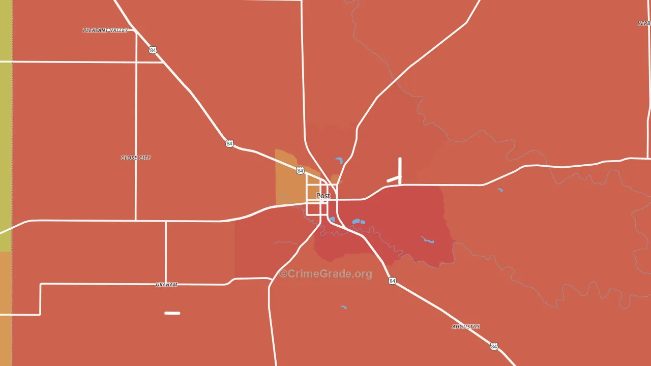 Post, TX Map of Vandalism Rates