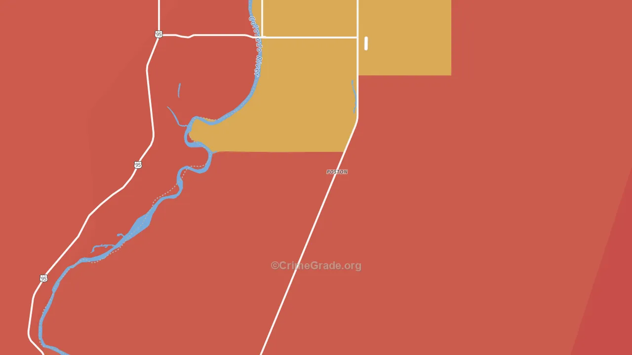 Poston, AZ Map of Vandalism Rates
