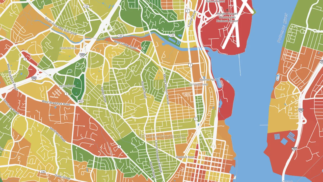 Potomac West, Alexandria, VA Map of Vandalism Rates