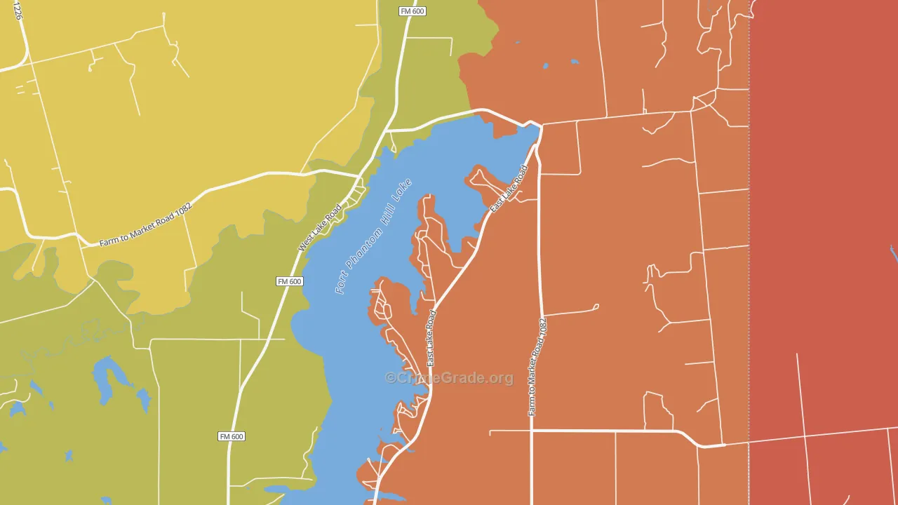 Potosi, TX Map of Vandalism Rates