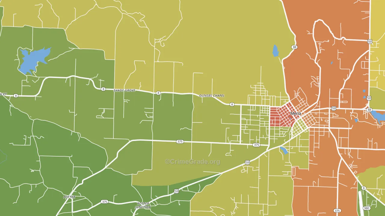 Potter Junction, AR Map of Vandalism Rates