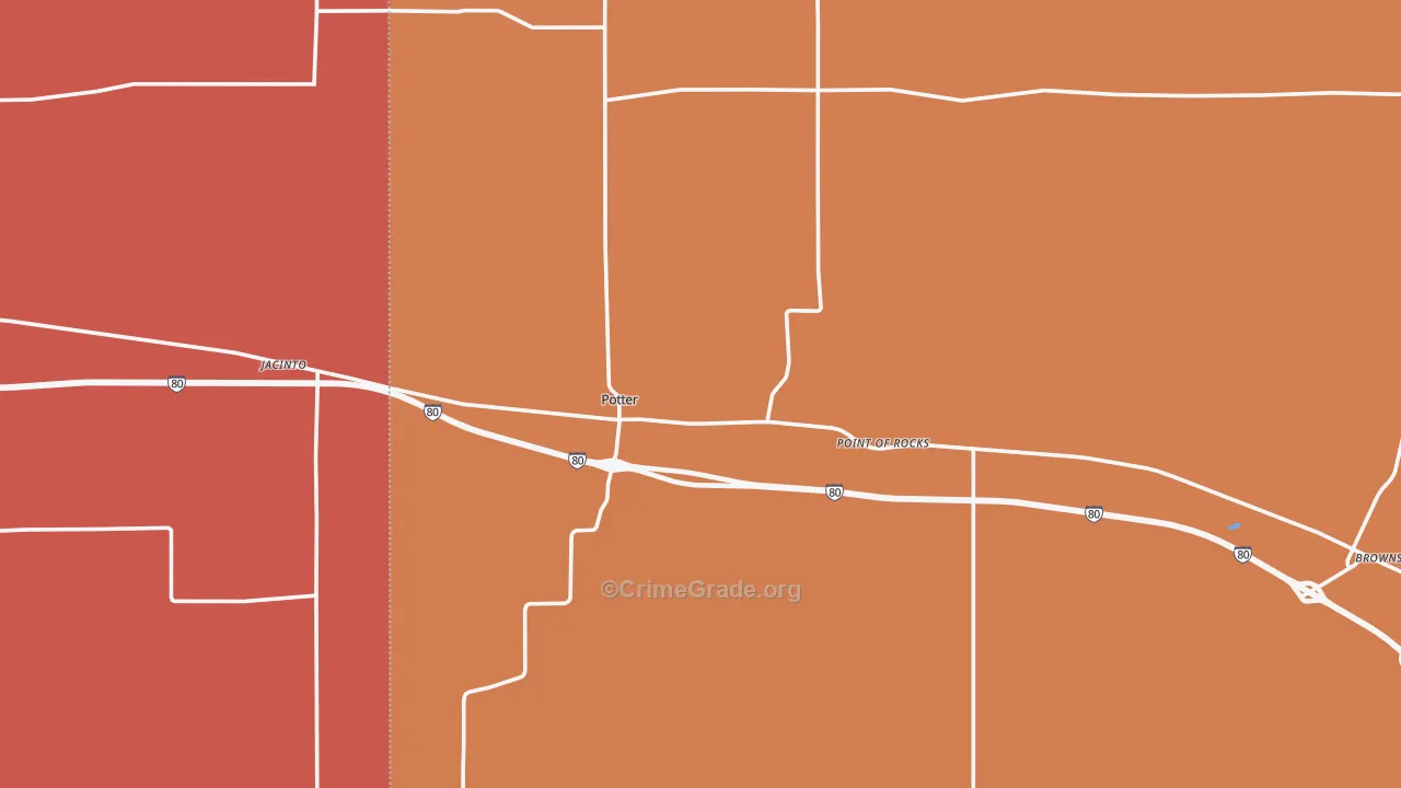 Potter, NE Map of Vandalism Rates