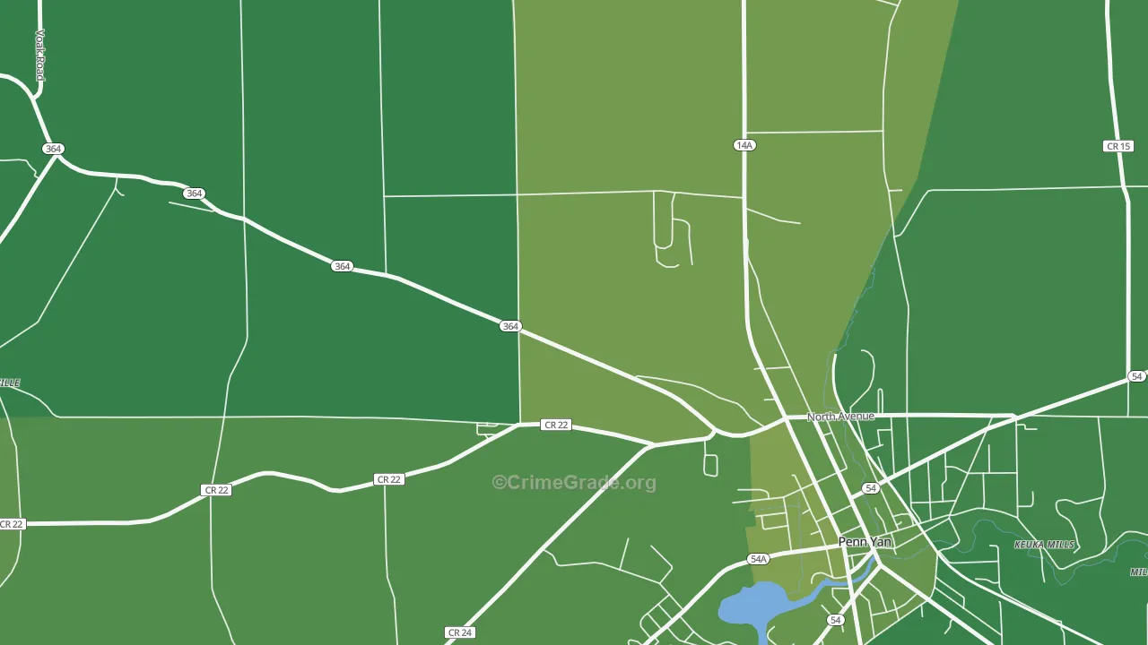 Potter, NY Map of Vandalism Rates