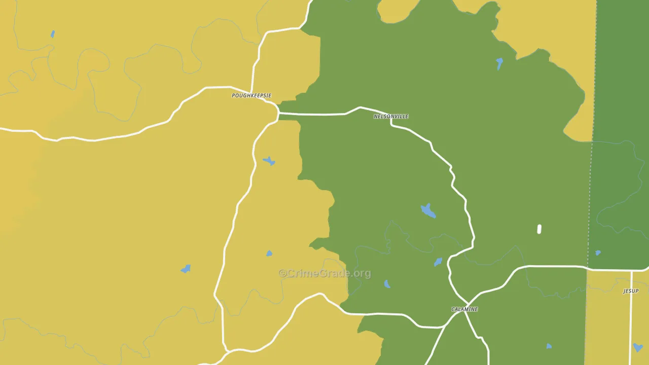 Poughkeepsie, AR Map of Vandalism Rates