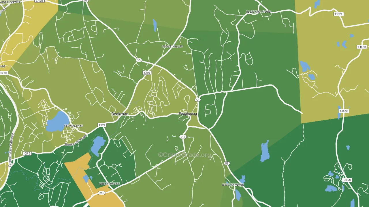 Poughquag, NY Map of Vandalism Rates