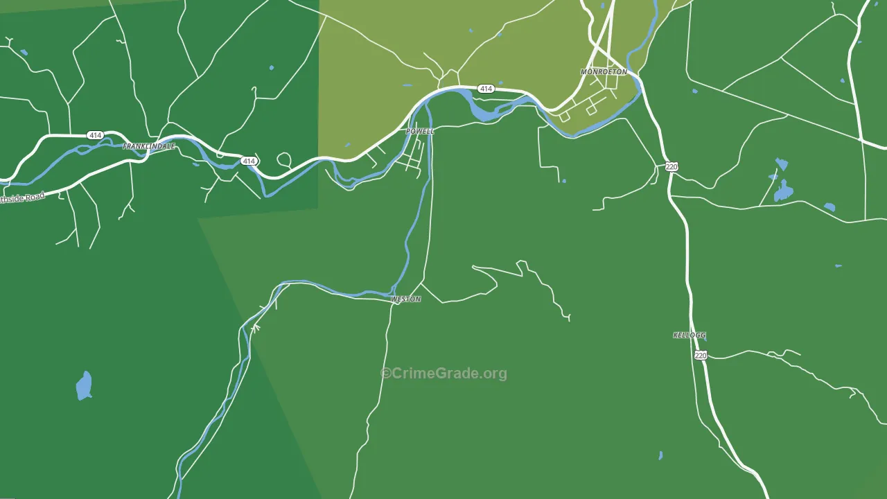 Powell, PA Map of Vandalism Rates