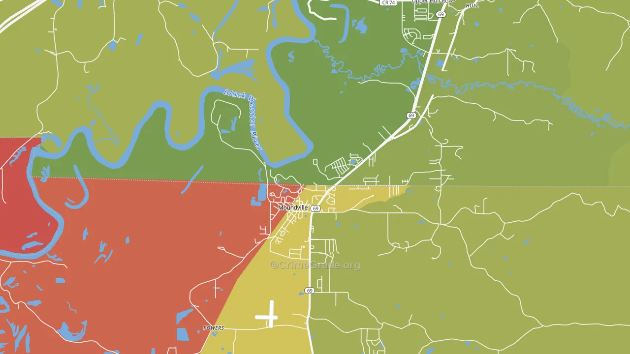 Powers, AL Map of Vandalism Rates