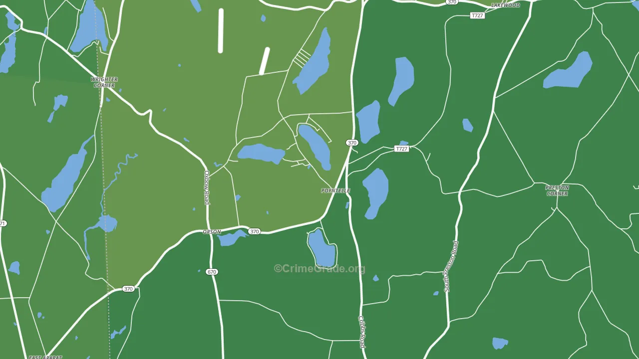 Poyntelle, PA Map of Vandalism Rates