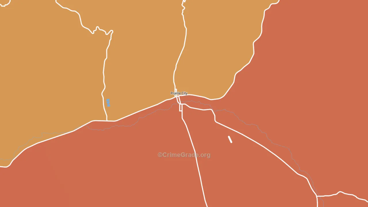 Prairie City, OR Map of Vandalism Rates