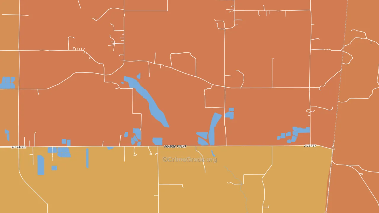 Prairie Point, MS Map of Vandalism Rates