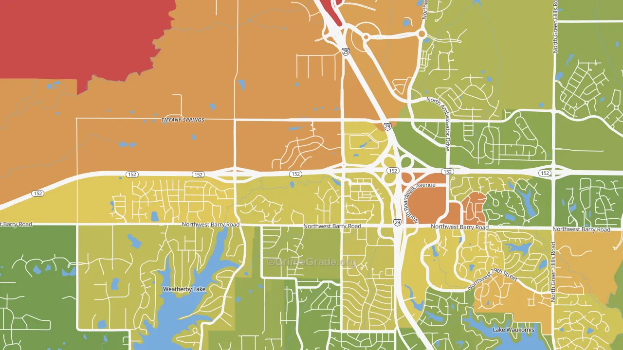 Prairie Point-Wildberry, Kansas City, MO Map of Vandalism Rates