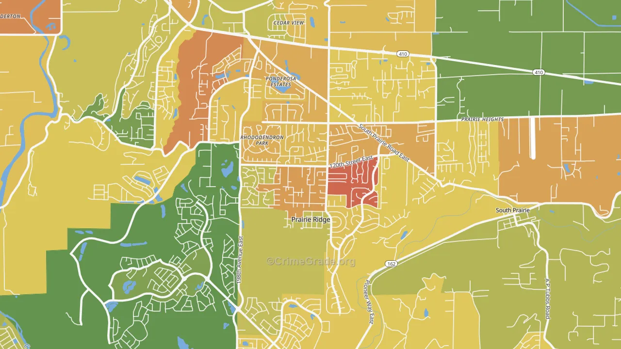 Prairie Ridge, WA Map of Vandalism Rates